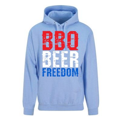 Bbq Beer And Freedom Funny July 4th Patriotic Gift Unisex Surf Hoodie