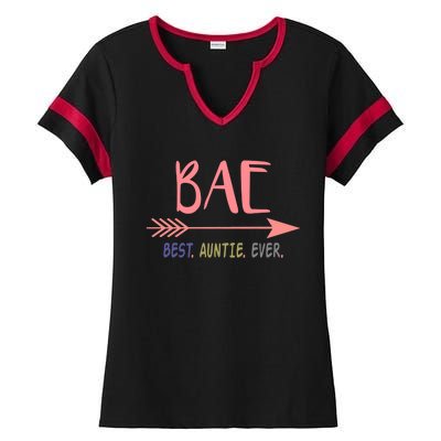 Bae Best Auntie Ever Meaningful Gift Gift For Best Aunt Ever Ladies Halftime Notch Neck Tee