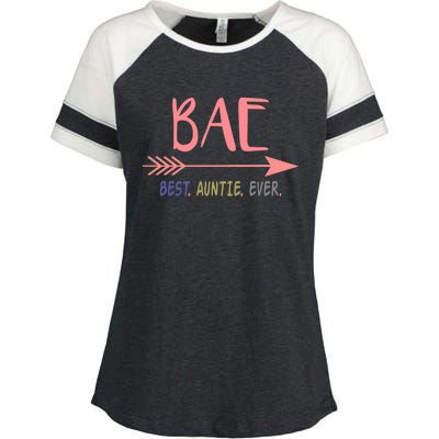 Bae Best Auntie Ever Meaningful Gift Gift For Best Aunt Ever Enza Ladies Jersey Colorblock Tee