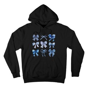 Blue Bow And Ribbon Cute Graphic For Women Hoodie