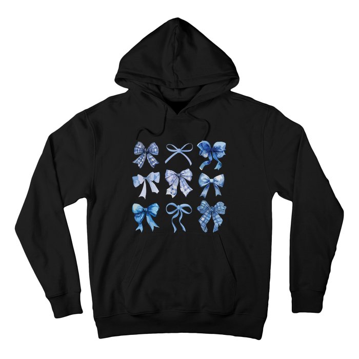 Blue Bow And Ribbon Cute Graphic For Women Hoodie