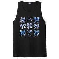 Blue Bow And Ribbon Cute Graphic For Women PosiCharge Competitor Tank