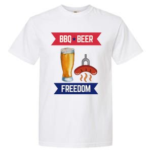 Bbq Beer And Freedom Patriotic 4th Of July Design Gift Garment-Dyed Heavyweight T-Shirt