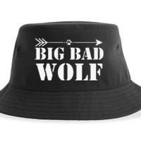 Big Bad and Wolf Funny Wolves Werewolf Cool Dog Gift Sustainable Bucket Hat