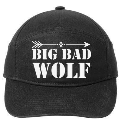 Big Bad and Wolf Funny Wolves Werewolf Cool Dog Gift 7-Panel Snapback Hat