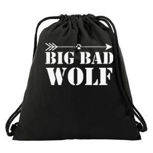 Big Bad and Wolf Funny Wolves Werewolf Cool Dog Gift Drawstring Bag