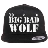 Big Bad and Wolf Funny Wolves Werewolf Cool Dog Gift Flat Bill Trucker Hat