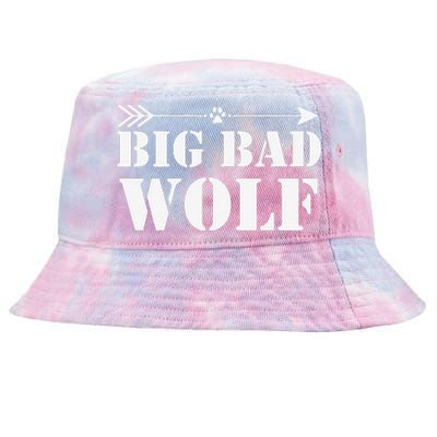 Big Bad and Wolf Funny Wolves Werewolf Cool Dog Gift Tie-Dyed Bucket Hat