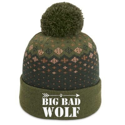 Big Bad and Wolf Funny Wolves Werewolf Cool Dog Gift The Baniff Cuffed Pom Beanie