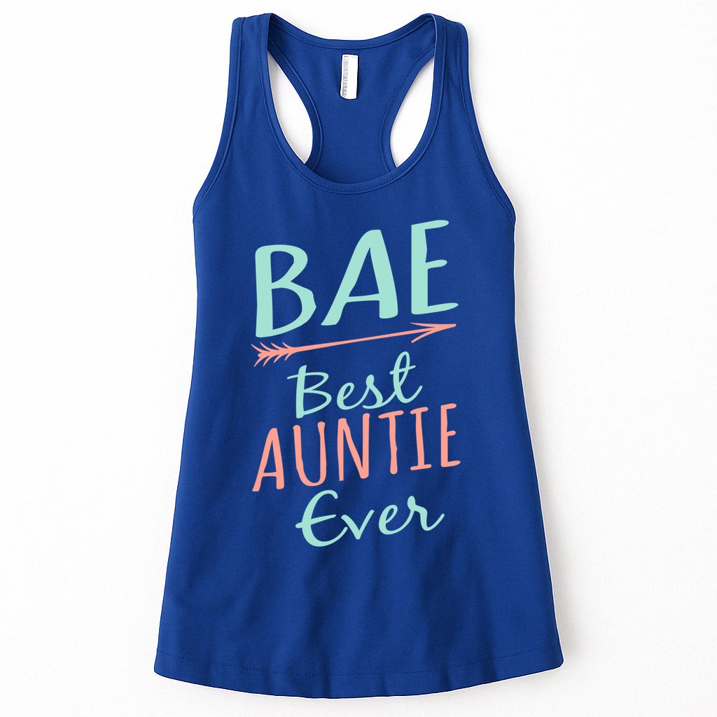 Bae Best Auntie Ever Cool Gift Cute Aunt Gift Womens Tank Top