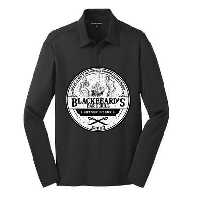 BlackbeardS Bar And Grill Silk Touch Performance Long Sleeve Polo