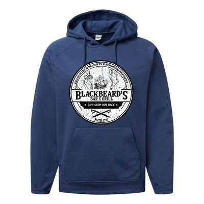 BlackbeardS Bar And Grill Performance Fleece Hoodie