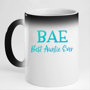 Bae Best Auntie Ever Aunt Christmas Mothers Day Gift 11oz Black Color Changing Mug