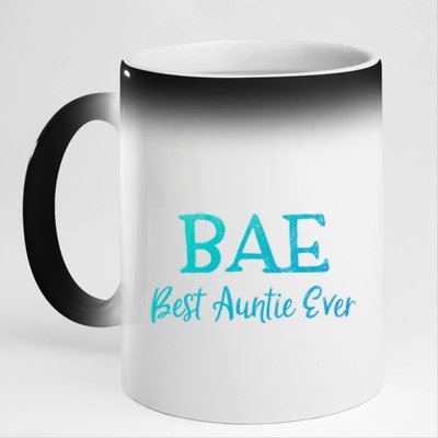 Bae Best Auntie Ever Aunt Christmas Mothers Day Gift 11oz Black Color Changing Mug