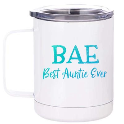 Bae Best Auntie Ever Aunt Christmas Mothers Day Gift 12 oz Stainless Steel Tumbler Cup