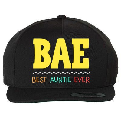 Bae Best Auntie Ever Bae Aunt Best Aunt Funny Auntie Gift Wool Snapback Cap