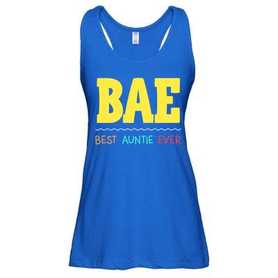 Bae Best Auntie Ever Bae Aunt Best Aunt Funny Auntie Gift Ladies Essential Flowy Tank