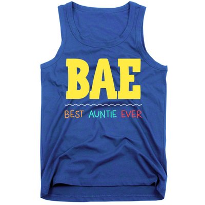 Bae Best Auntie Ever Bae Aunt Best Aunt Funny Auntie Gift Tank Top
