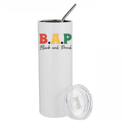 B.A.P Black And Proud Black Histoty Month African Pride Stainless Steel Tumbler