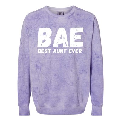 Bae Best Auntie Ever Family Aunt Love Gift Colorblast Crewneck Sweatshirt