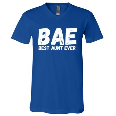 Bae Best Auntie Ever Family Aunt Love Gift V-Neck T-Shirt