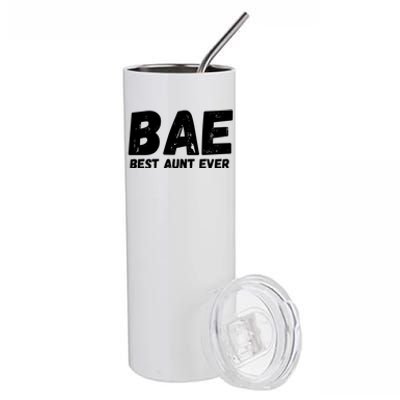 Bae Best Auntie Ever Family Aunt Love Gift Stainless Steel Tumbler