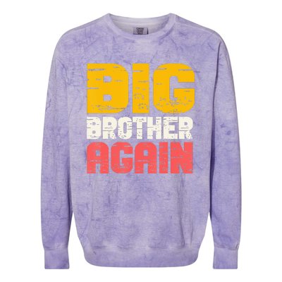 Big Brother Again Big Bro Gamer Promoted Son Colorblast Crewneck Sweatshirt