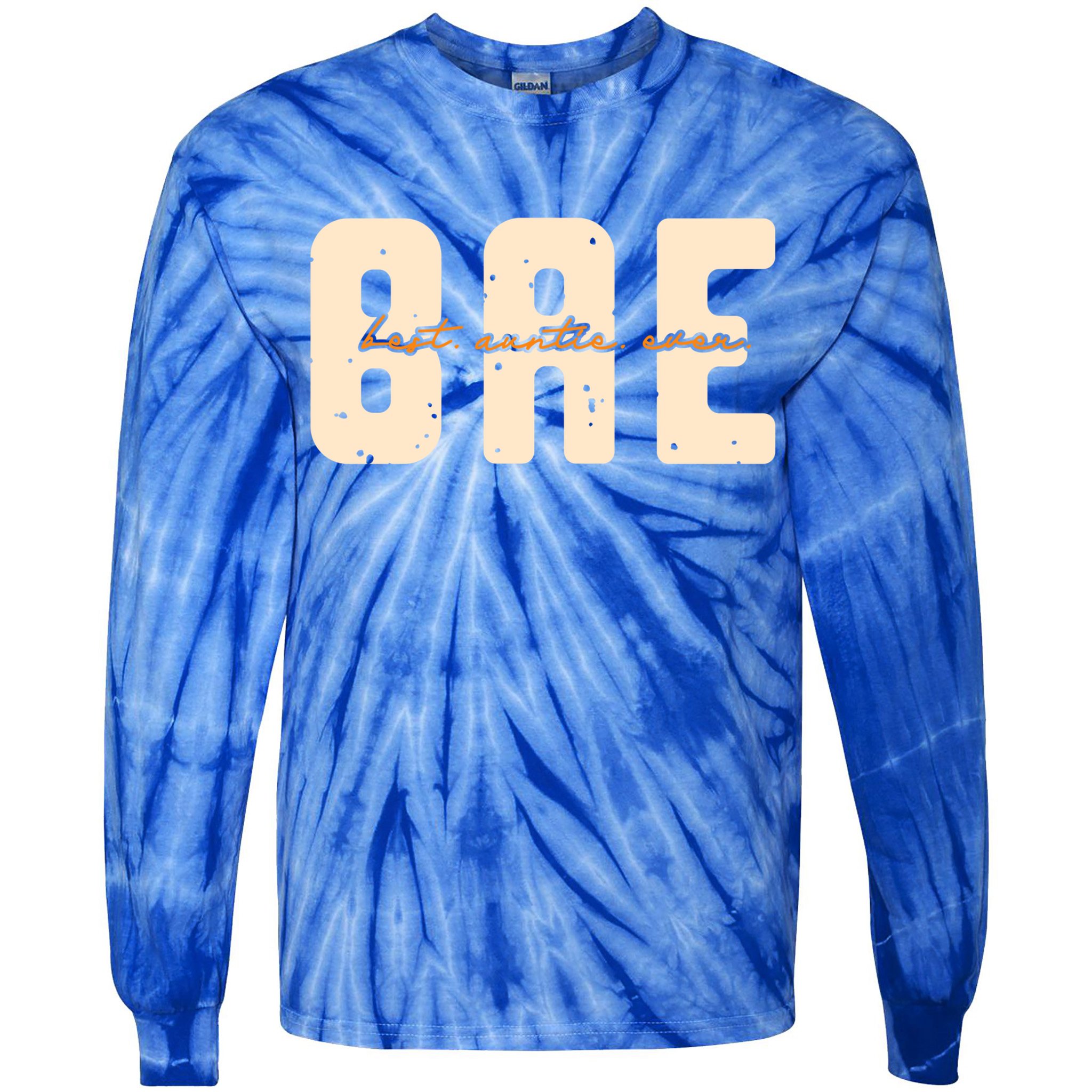 Bae Best Auntie Ever Aunts Great Aunt Great Gift Tie-Dye Long Sleeve Shirt