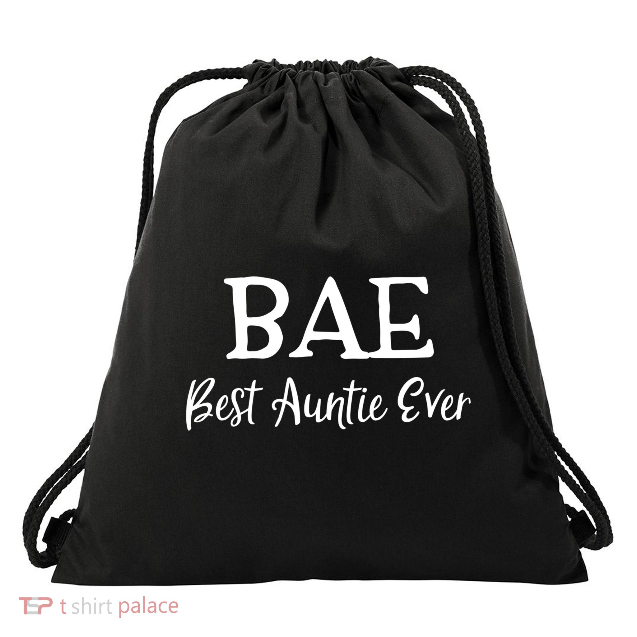 Bae Best Auntie Ever Mothers Day Christmas Aunt Gift Drawstring Bag