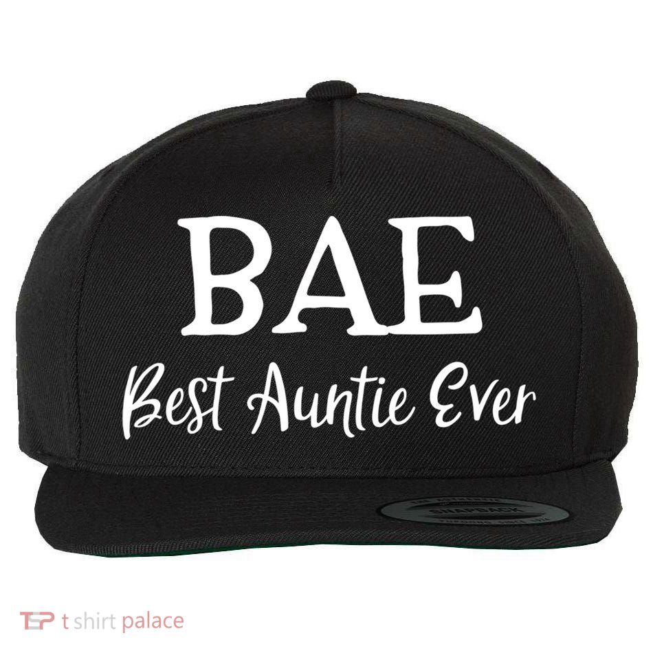 Bae Best Auntie Ever Mothers Day Christmas Aunt Gift Wool Snapback Cap