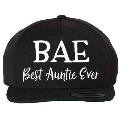 Bae Best Auntie Ever Mothers Day Christmas Aunt Gift Wool Snapback Cap