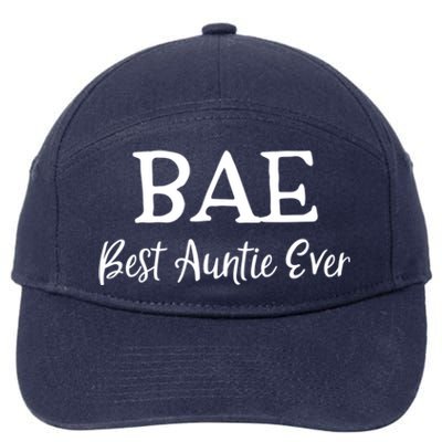 Bae Best Auntie Ever Mothers Day Christmas Aunt Gift 7-Panel Snapback Hat