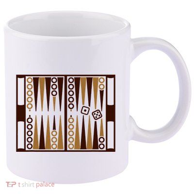 Backgammon 11oz C Handle Ceramic Mug