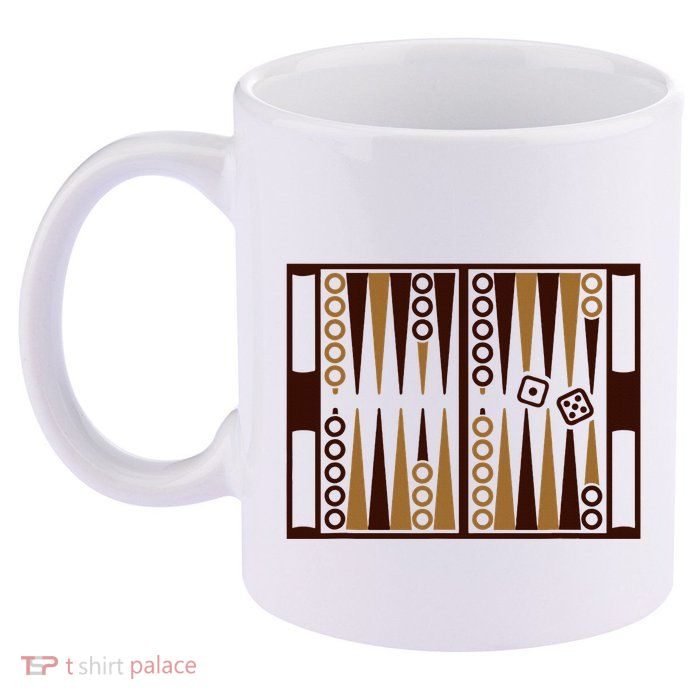 Backgammon 11oz C Handle Ceramic Mug