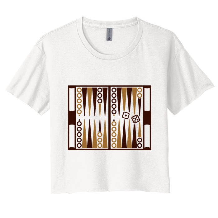 Backgammon Women's Crop Top Tee