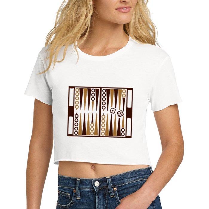 Backgammon Women's Crop Top Tee