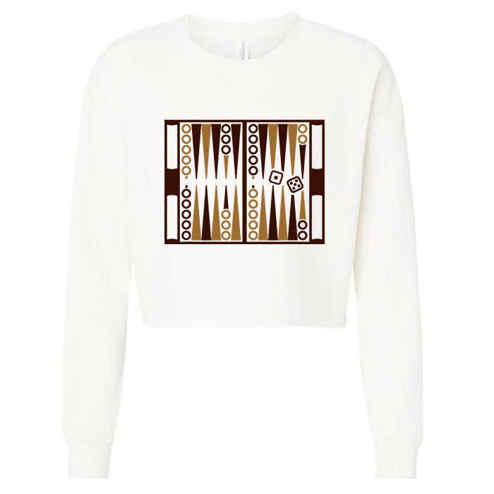 Backgammon Cropped Pullover Crew