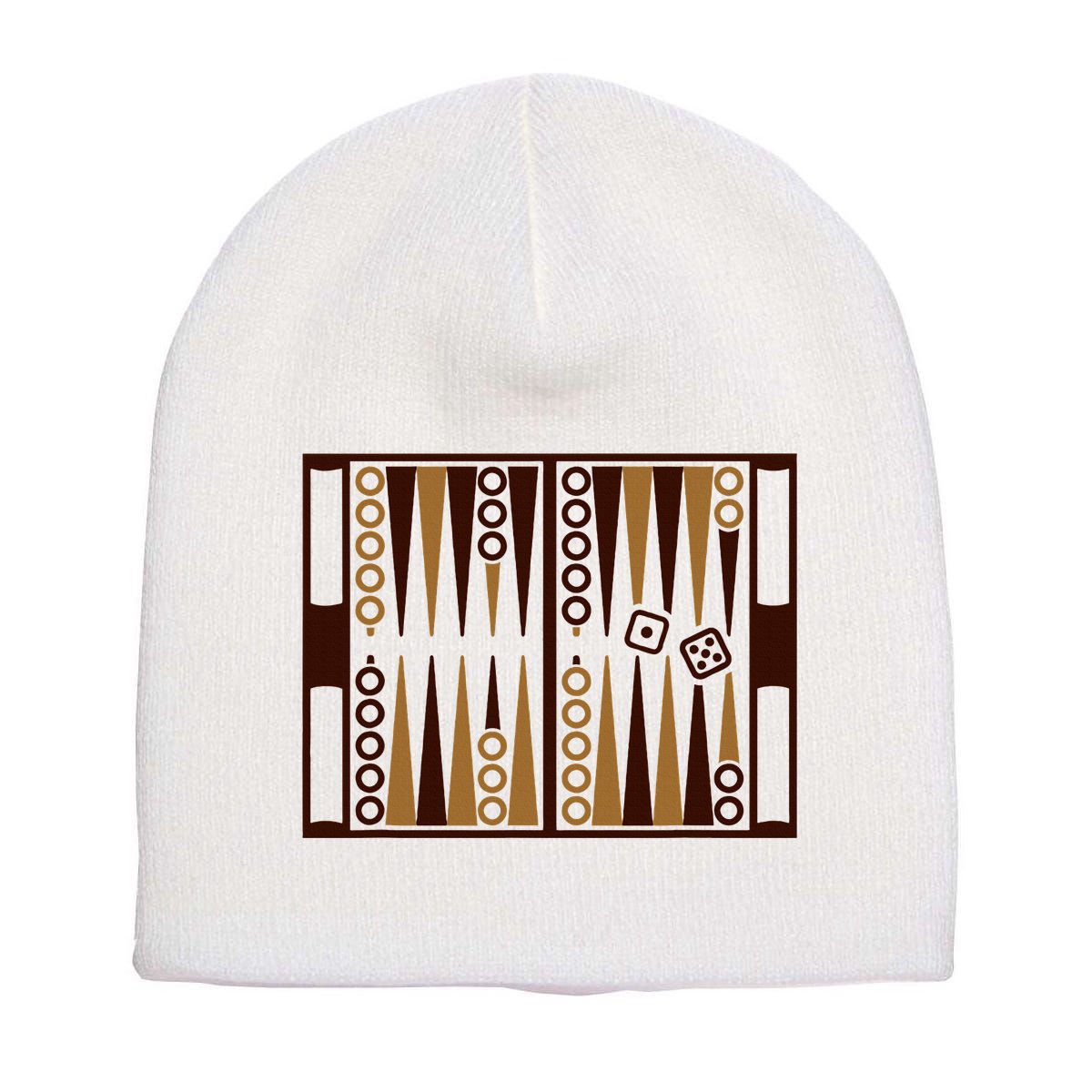 Backgammon Short Acrylic Beanie
