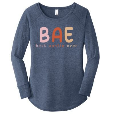 Bae Best Auntie Ever Funny Gift For Aunts And Aunties Meaningful Gift Women's Perfect Tri Tunic Long Sleeve Shirt