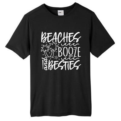 Beaches Booze And Best Friend Vacation Cruise Graphic Great Gift Tall Fusion ChromaSoft Performance T-Shirt