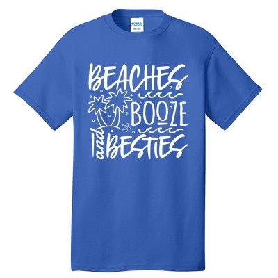 Beaches Booze And Best Friend Vacation Cruise Graphic Great Gift Tall T-Shirt