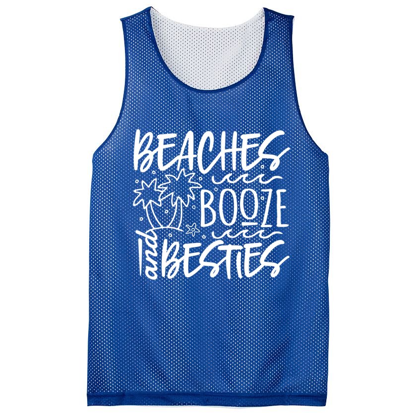 Beaches Booze And Best Friend Vacation Cruise Graphic Great Gift Mesh Reversible Basketball Jersey Tank