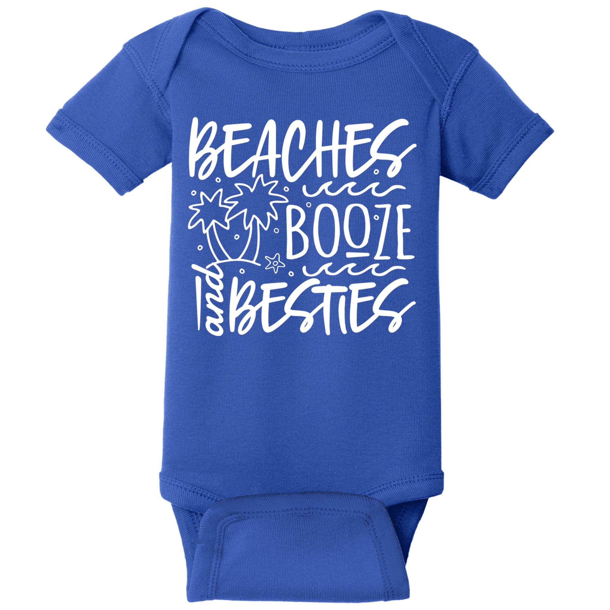 Beaches Booze And Best Friend Vacation Cruise Graphic Great Gift Baby Bodysuit