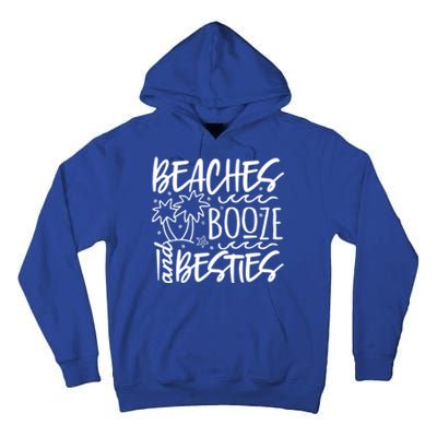 Beaches Booze And Best Friend Vacation Cruise Graphic Great Gift Tall Hoodie