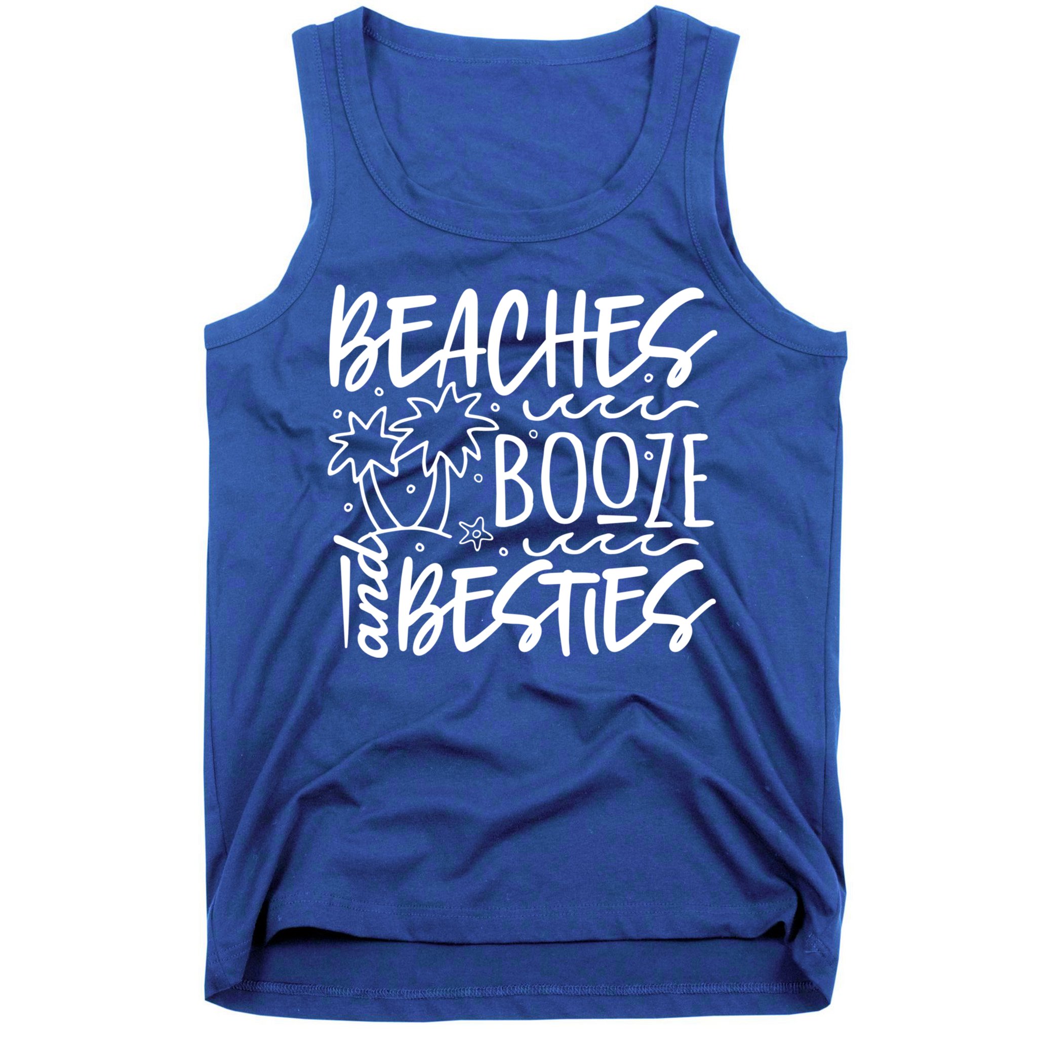 Beaches Booze And Best Friend Vacation Cruise Graphic Great Gift Tank Top