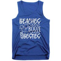 Beaches Booze And Best Friend Vacation Cruise Graphic Great Gift Tank Top