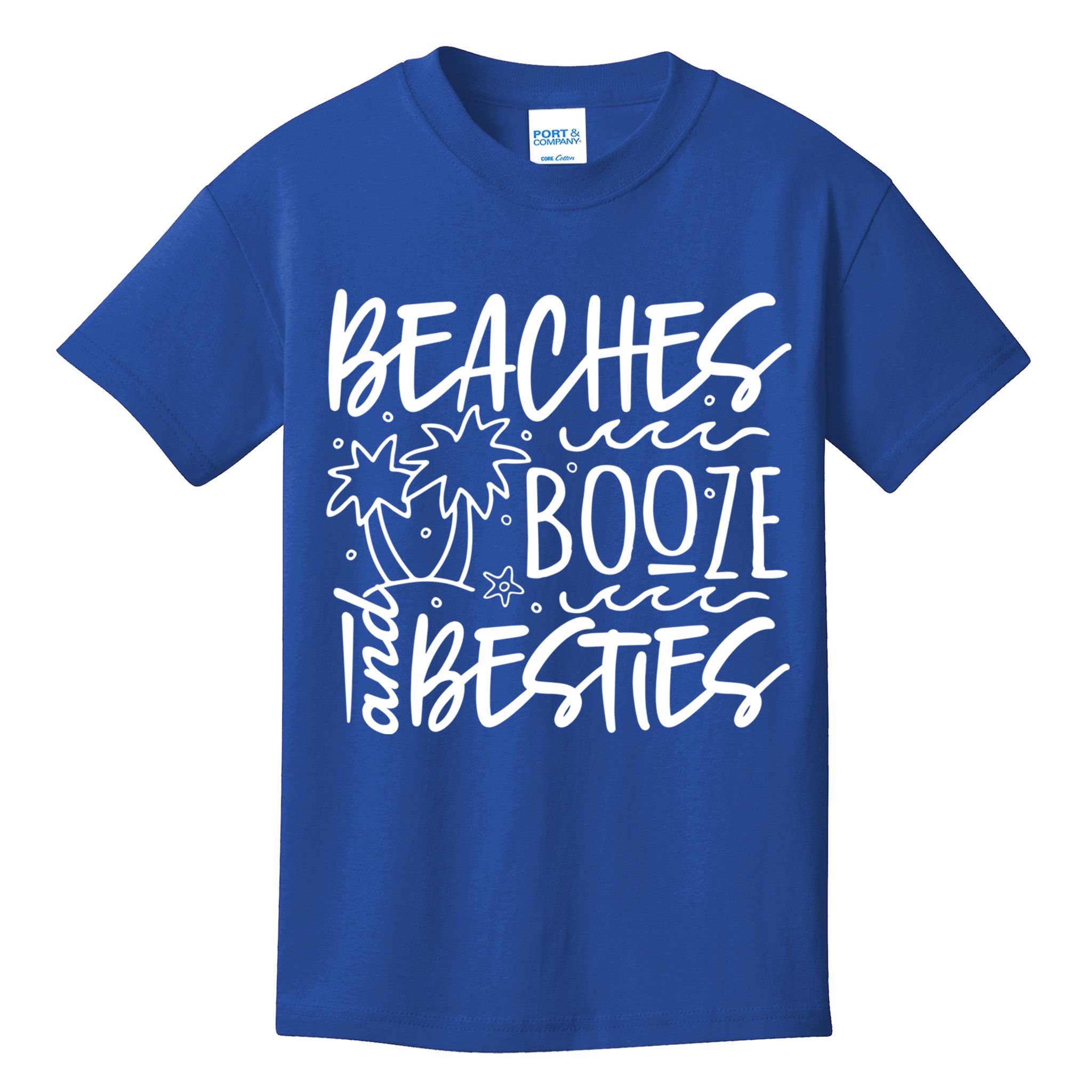 Beaches Booze And Best Friend Vacation Cruise Graphic Great Gift Kids T-Shirt
