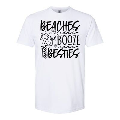 Beaches Booze And Best Friend Vacation Cruise Graphic Great Gift Softstyle CVC T-Shirt