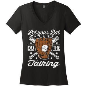 Baseball Women's V-Neck T-Shirt