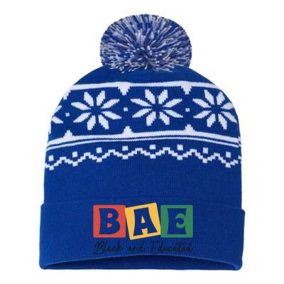 Bae Black And Educated Black History Month USA-Made Snowflake Beanie